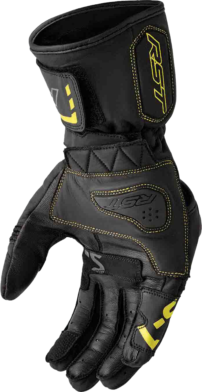 S1 GLOVE BLK/FLO-YEL LEATHER