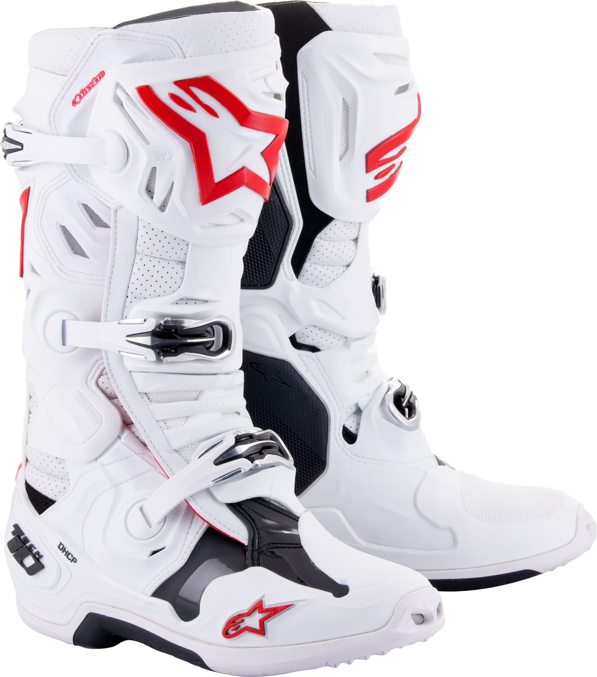 TECH 10 SUPERVENTED BOOTS WHITE/BRIGHT RED