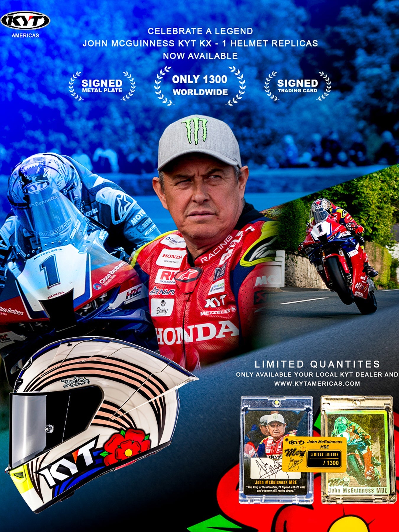 John McGuinness Special Edition KX-1 w/ Trading Card | KYT Americas