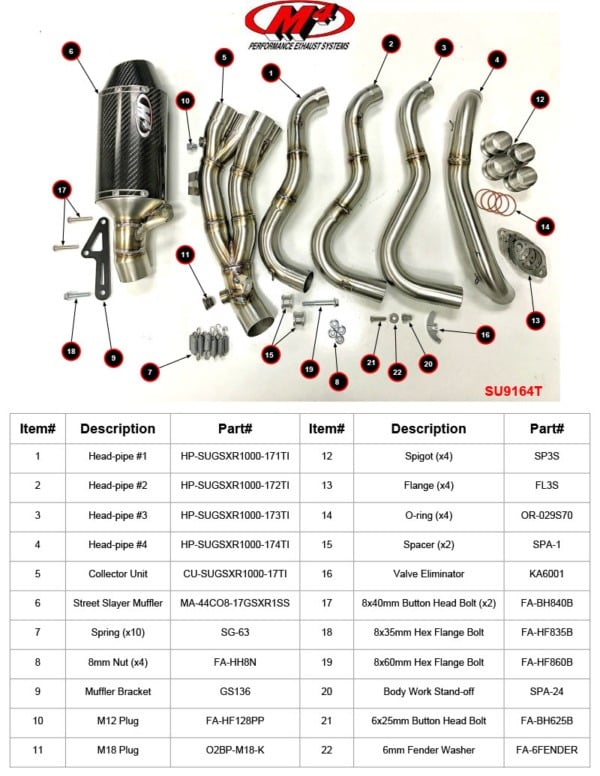 2017 Suzuki GSXR 1000 Street Slayer FS FT – Carbon – Shop M4 Exhaust