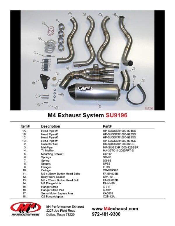 2012-16 Suzuki GSXR 1000 Street Slayer Full System – Titanium – Shop M4 Exhaust
