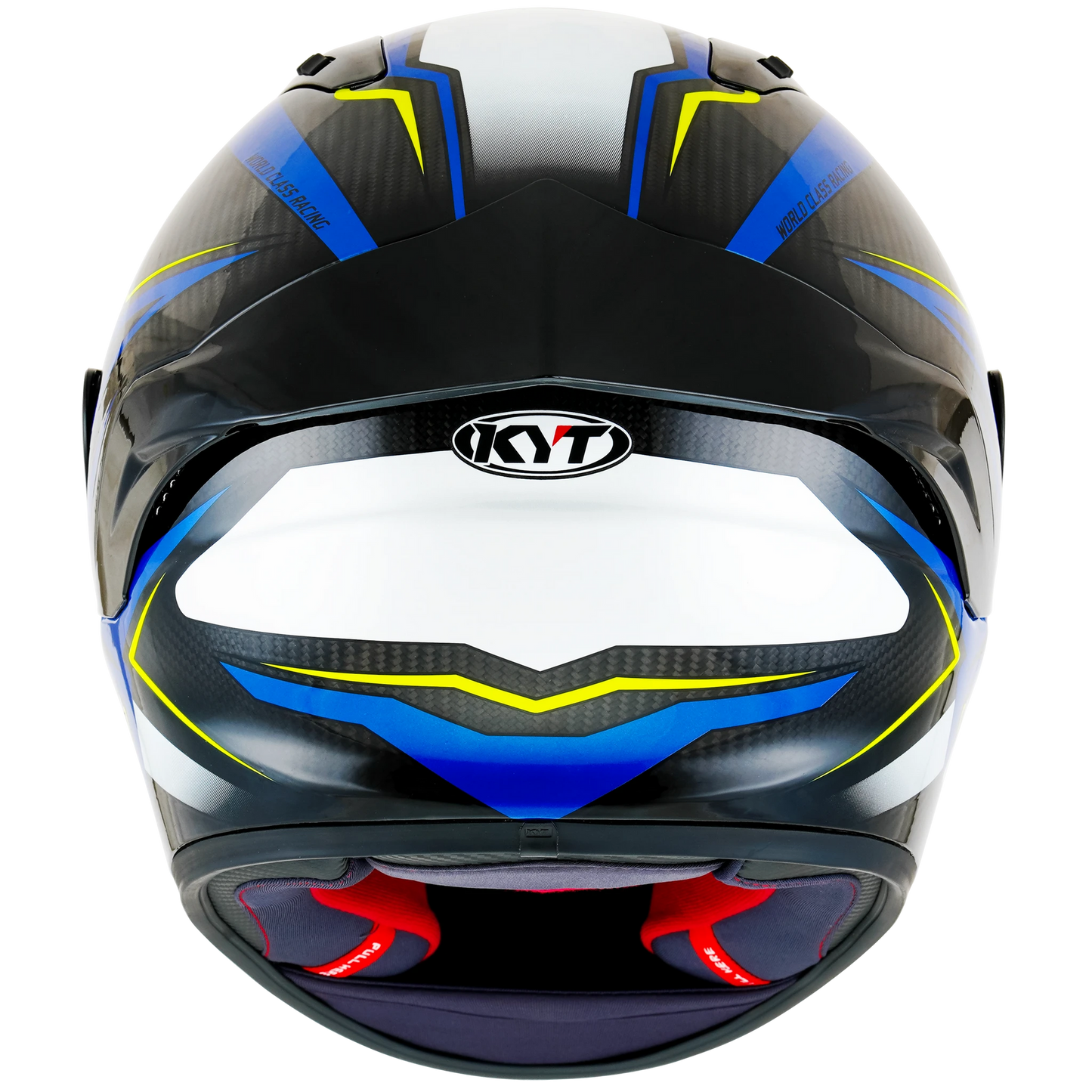 KYT NZ-Race Full Face Carbon Motorcycle Helmets | Carbon Stride Blue/White | KYT Americas
