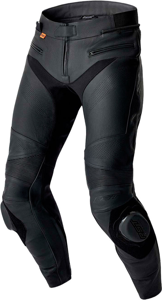 S1 D3O LEATHER PANTS BLACK