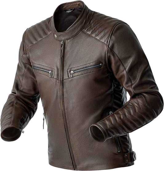 ROADSTER AIR D3O JACKET BROWN LEATHER