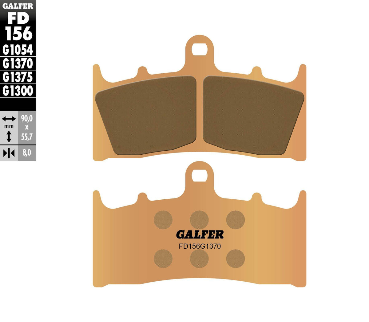 Galfer HH Sintered Brake Pads — Compound 1370 — manufacturer catalog photo