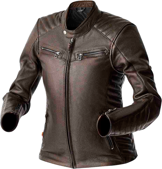 WOMENS ROADSTER AIR D3O JACKET BROWN LEATHER