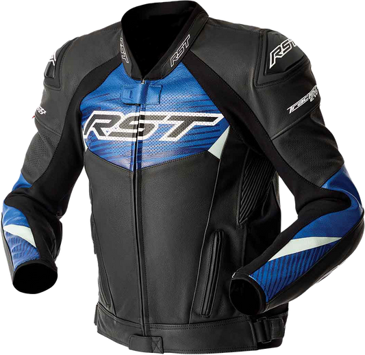 TRACTECH EVO D3O JACKET BLK/BLUE LEATHER