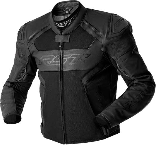 S1 D3O MESH LEATHER JACKET BLACK