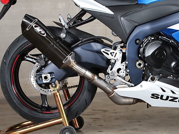 2012-16 Suzuki GSXR 1000 Slip On System – Carbon MC36 – Shop M4 Exhaust