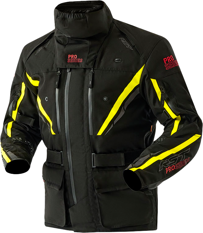 PS PARAGON D3O JACKET BLACK/FLO YELLOW TEXTILE