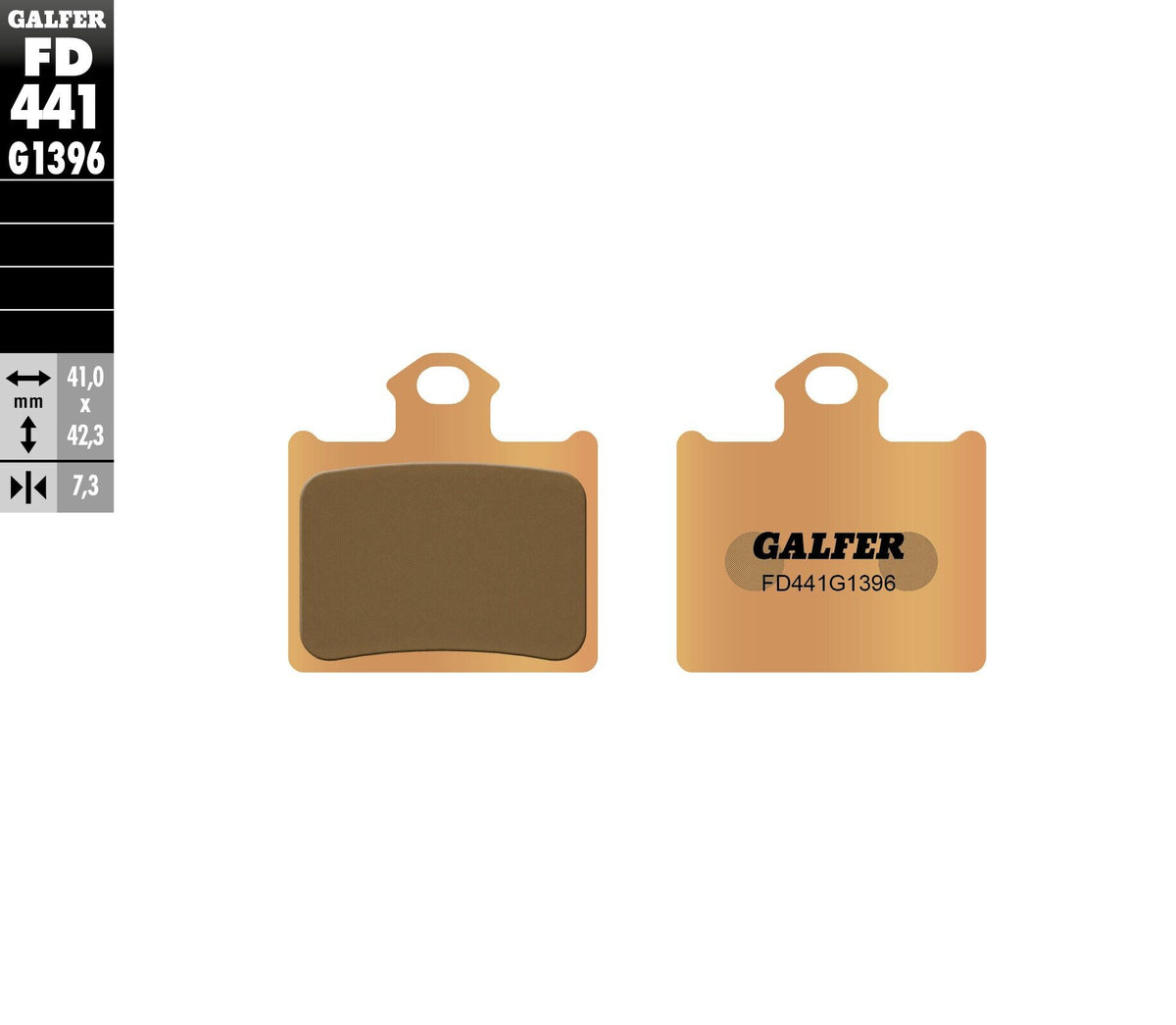 Galfer HH Sintered Brake Pads — Compound 1396 — manufacturer catalog photo