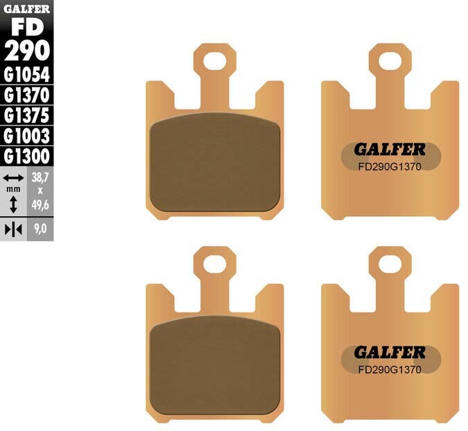Galfer HH Sintered Brake Pads — Compound 1370 — manufacturer catalog photo
