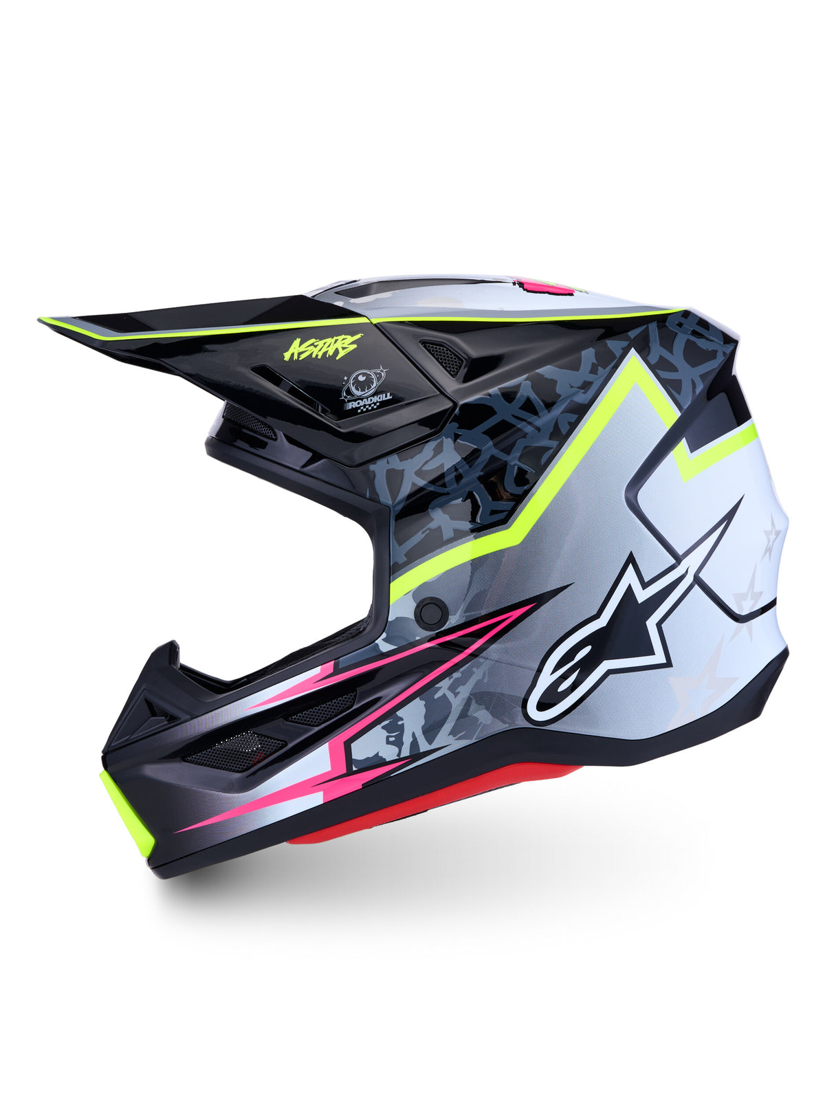 S-M7 BLASTER HELMET ECE06/DOT BLK/GRY/WH/YLLW FLUO GLSY