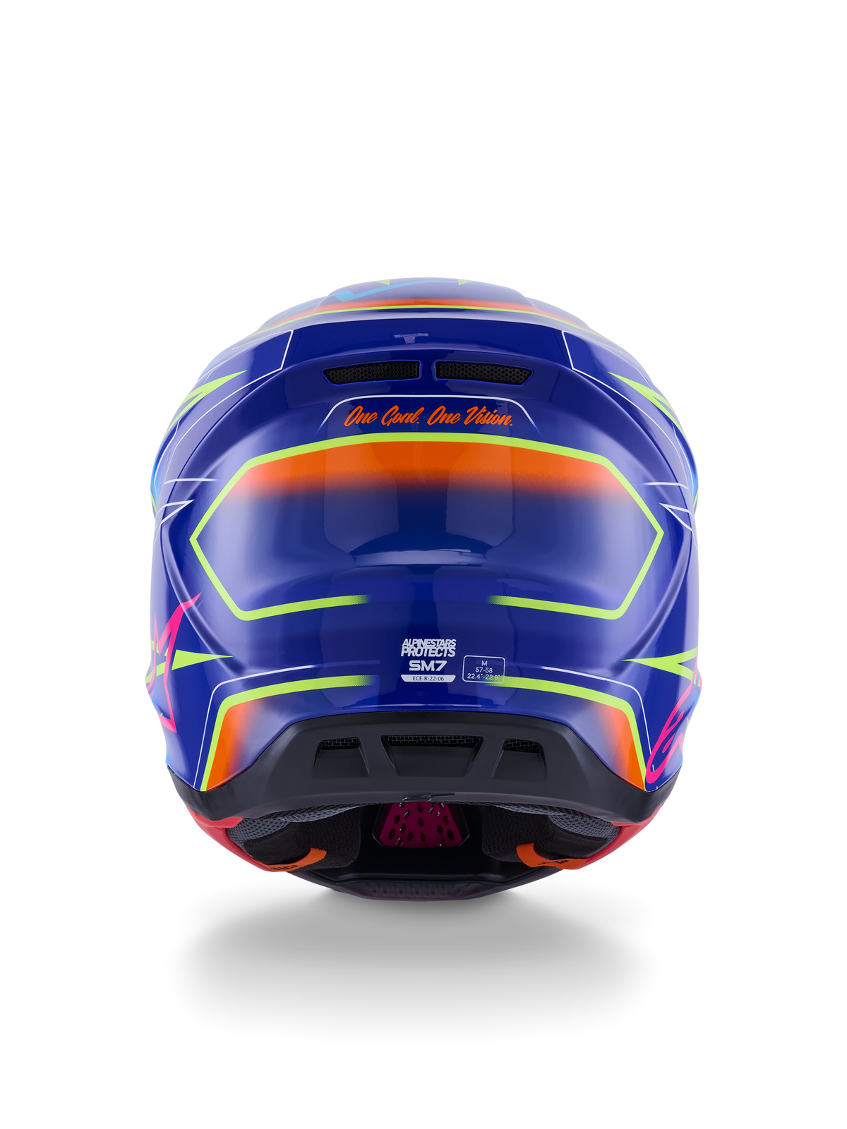 SM7 CAST HELMET BLUE/PNK/YLW FLUO GLOSSY
