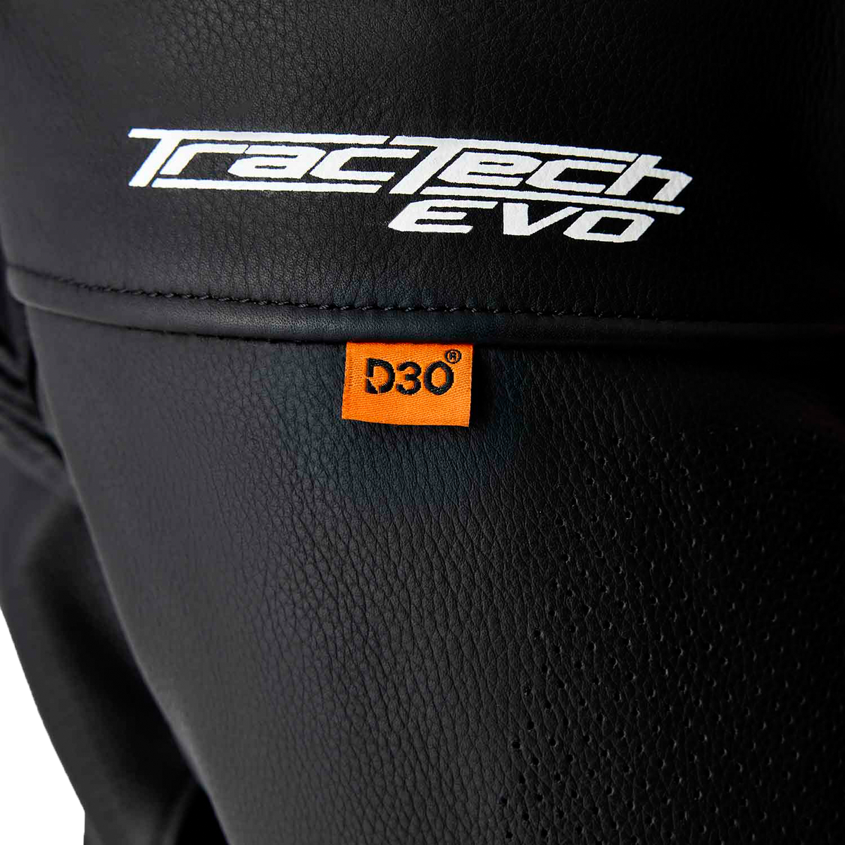 TRACTECH EVO D3O JACKET BLK/FLO RED LEATHER