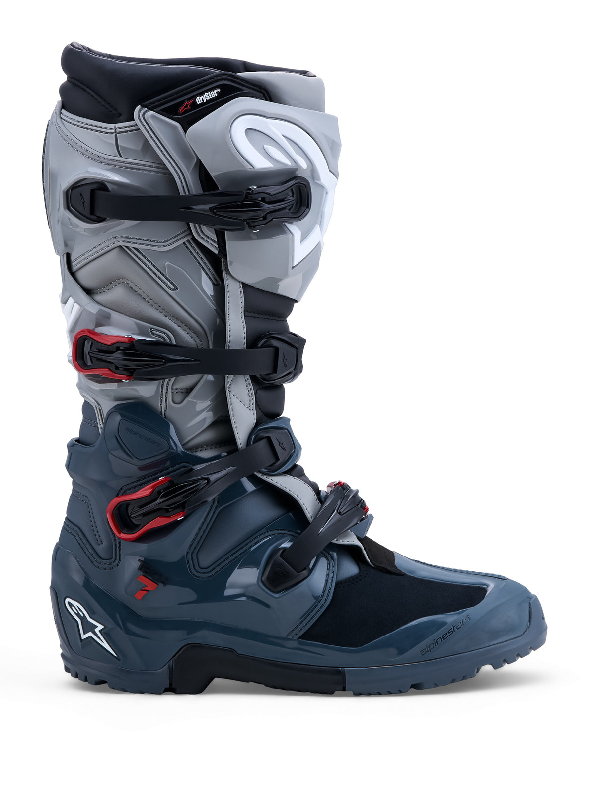 TECH 7 ENDURO DRYSTAR BOOTS DRK GRY/MID GRY/BR RED