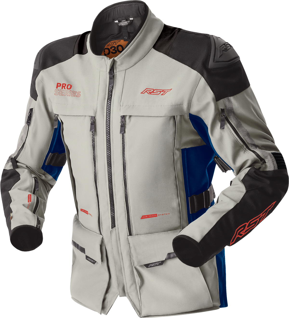 PS ADVENTURE D3O JACKET SILVER/BLUE TEXTILE