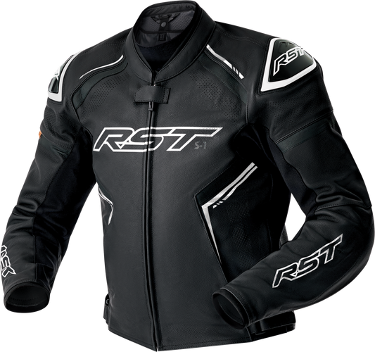 S1 D3O LEATHER JACKET BLK/WHI