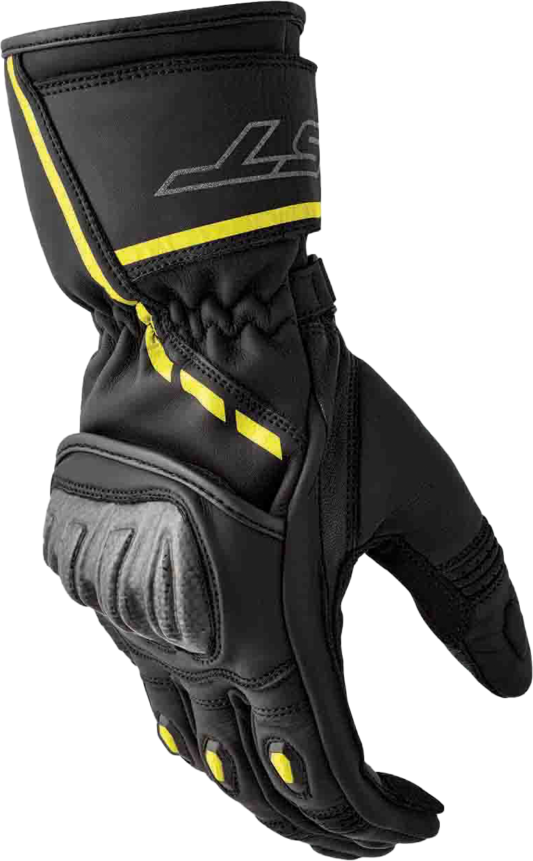 S1 GLOVE BLK/FLO-YEL LEATHER