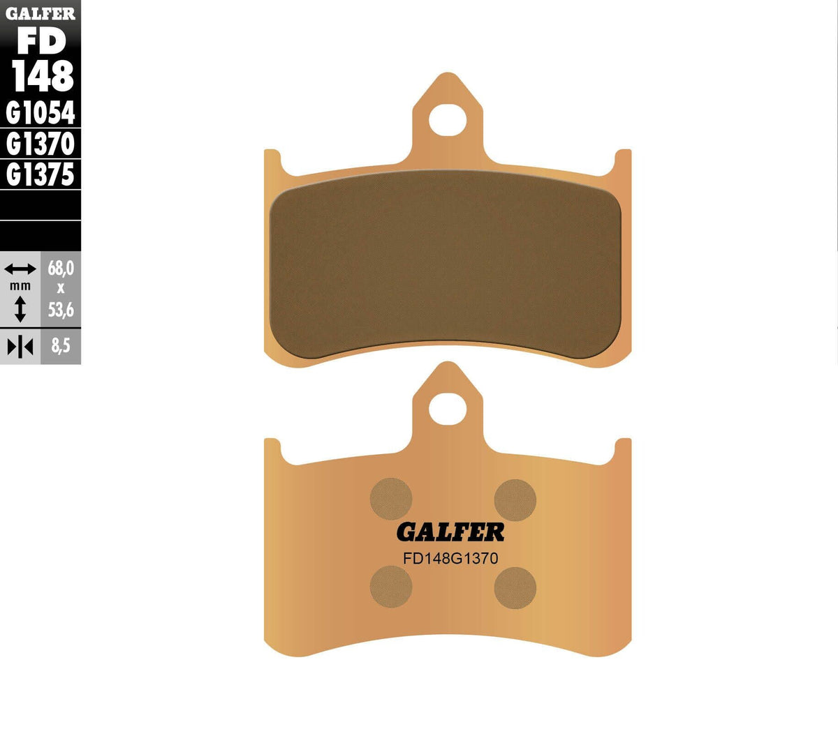Galfer HH Sintered Brake Pads — Compound 1370 — manufacturer catalog photo