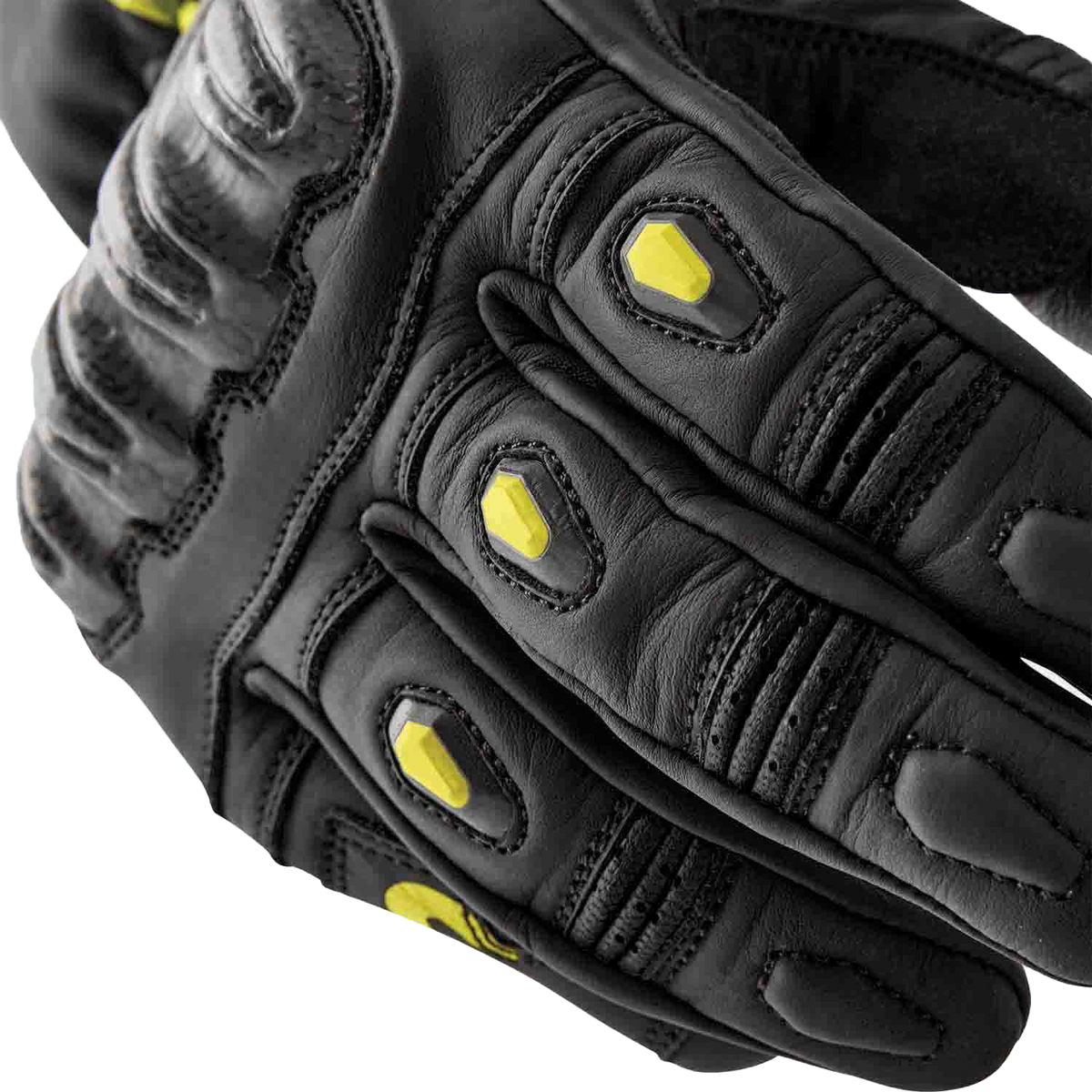 S1 GLOVE BLK/FLO-YEL LEATHER
