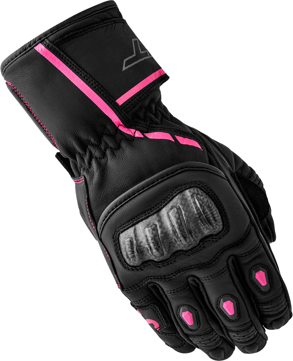 WOMENS S1 GLOVE BLACK/PINK LEATHER