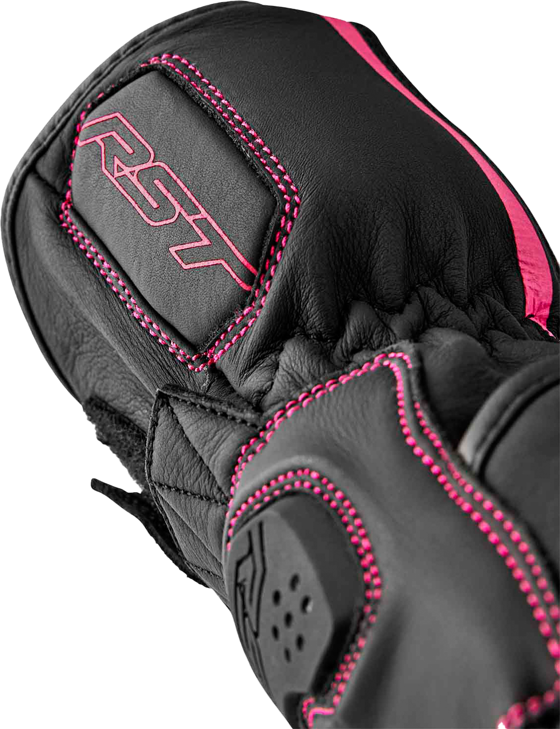 WOMENS S1 GLOVE BLACK/PINK LEATHER