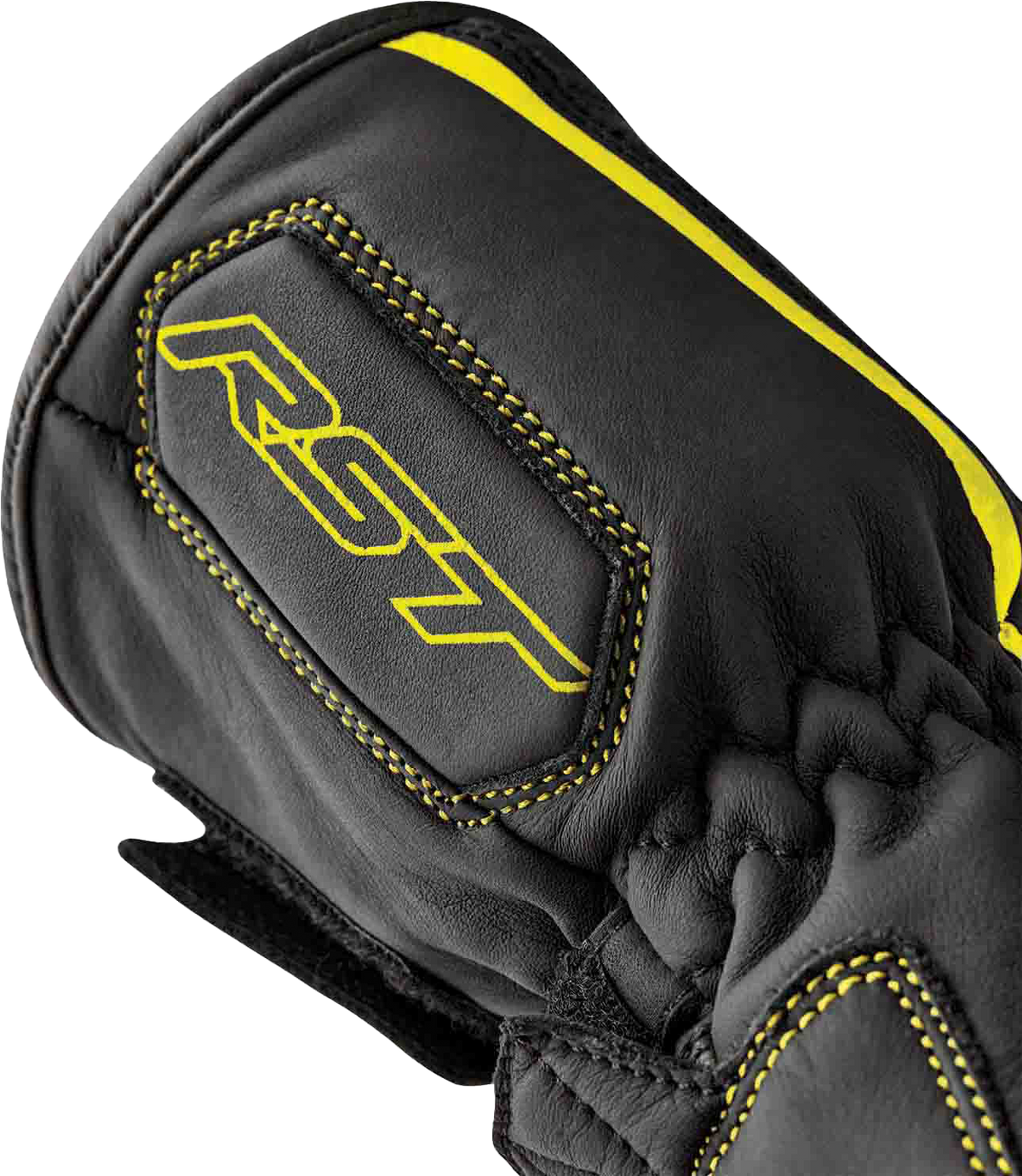 S1 GLOVE BLK/FLO-YEL LEATHER