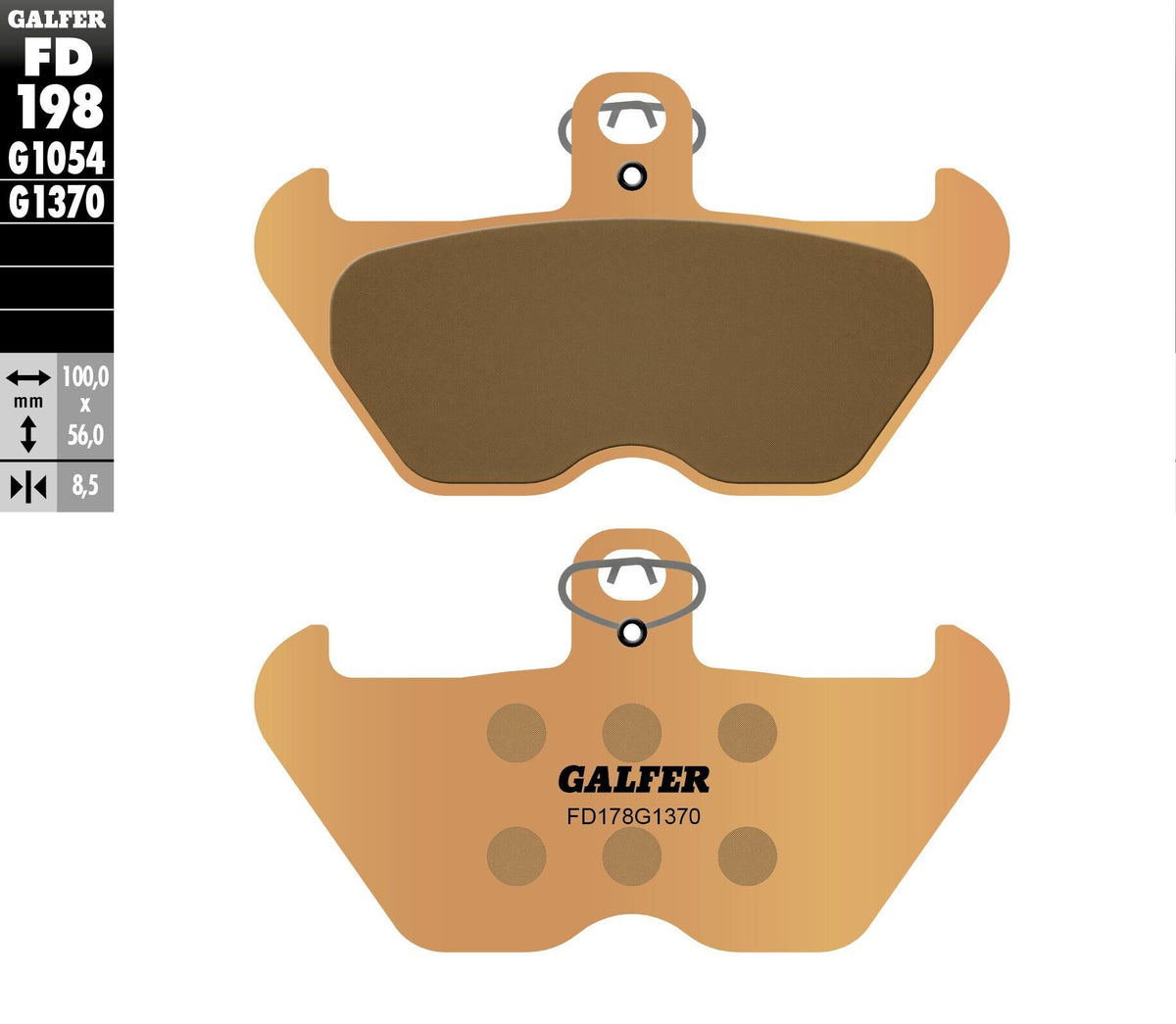 Galfer HH Sintered Brake Pads — Compound 1370 — manufacturer catalog photo