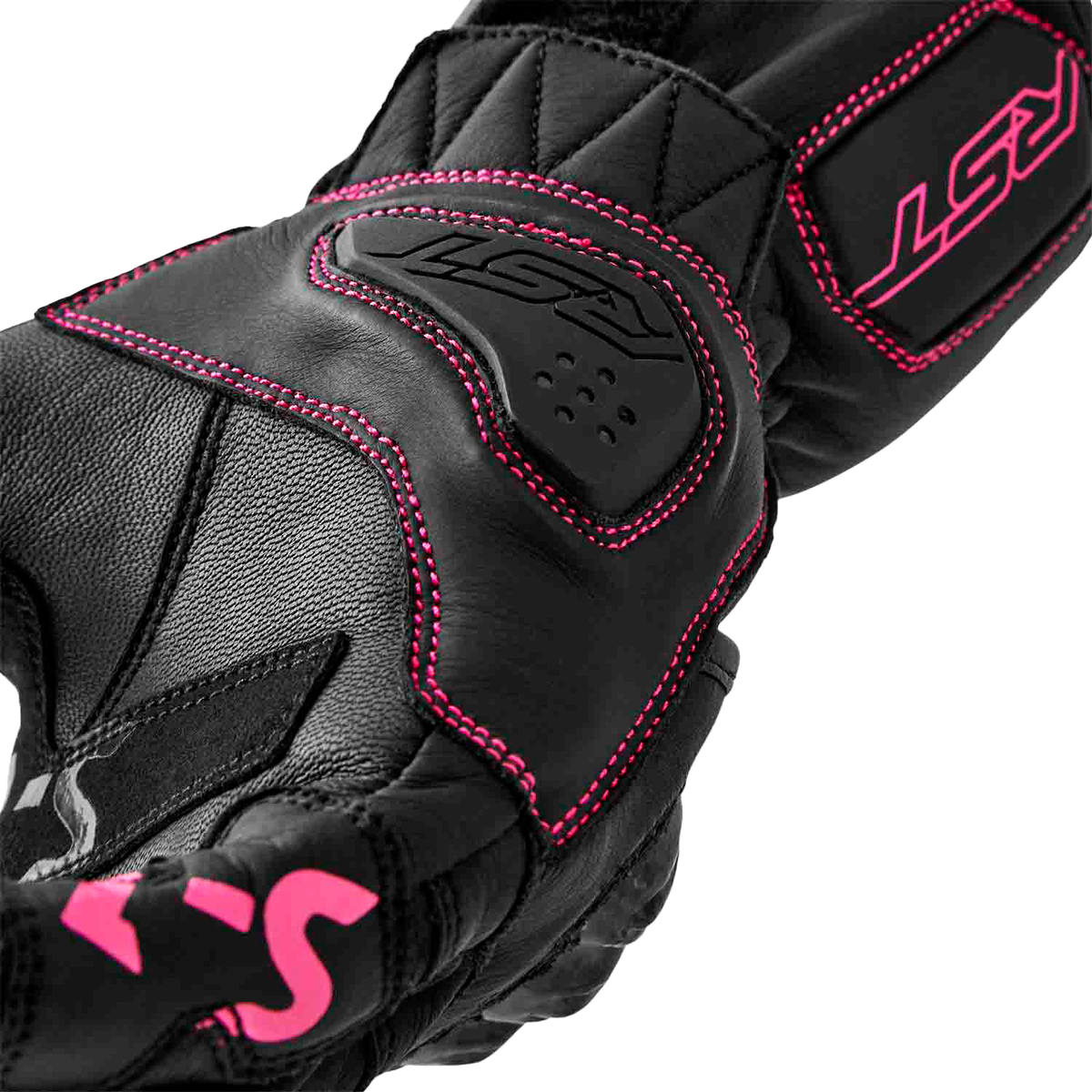 WOMENS S1 GLOVE BLACK/PINK LEATHER