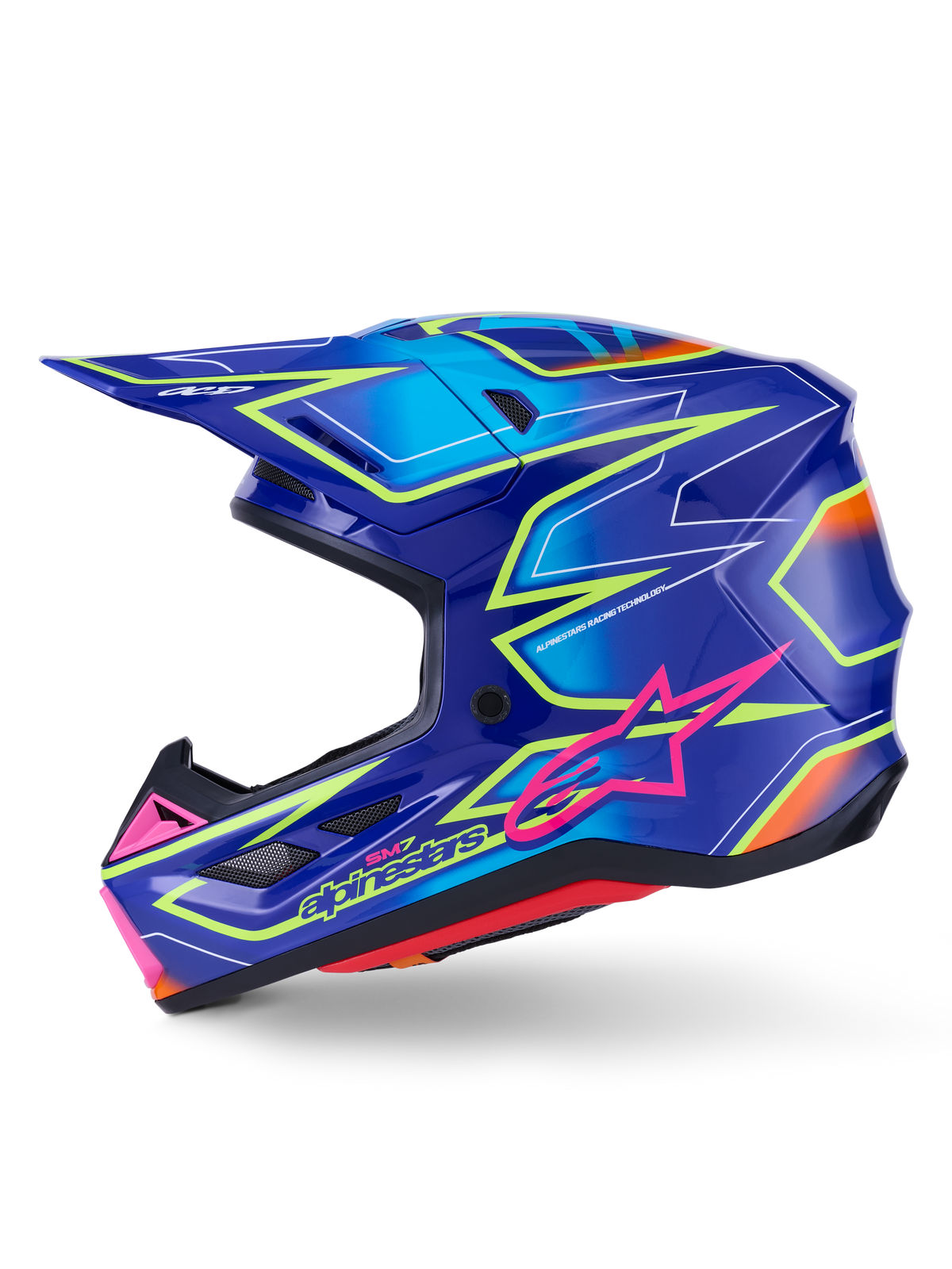SM7 CAST HELMET BLUE/PNK/YLW FLUO GLOSSY