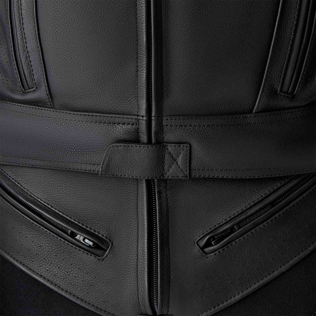 TRACTECH EVO D3O JACKET BLK/FLO RED LEATHER