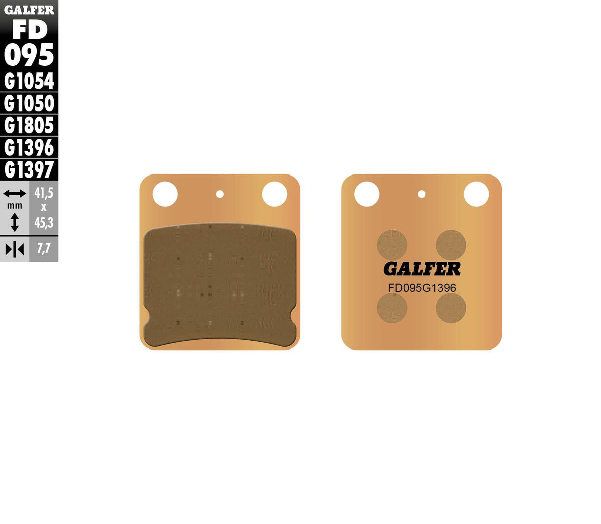 Galfer HH Sintered Brake Pads — Compound 1396 — manufacturer catalog photo