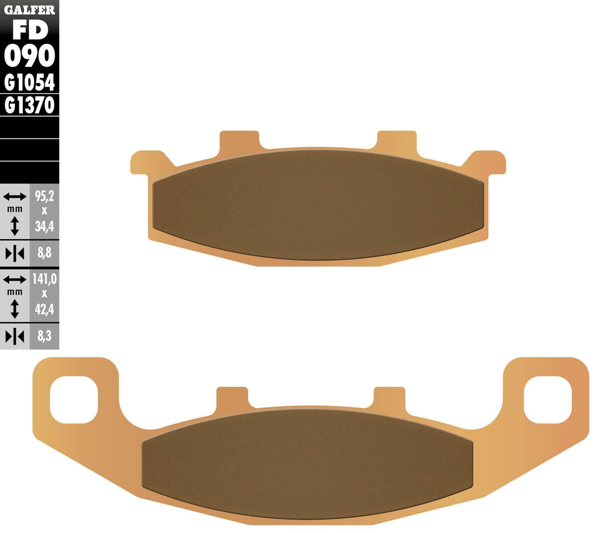 Galfer HH Sintered Brake Pads — Compound 1370 — manufacturer catalog photo