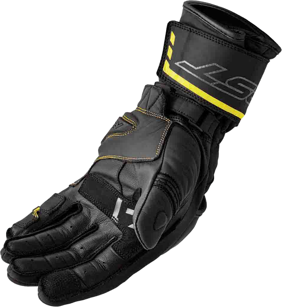 S1 GLOVE BLK/FLO-YEL LEATHER