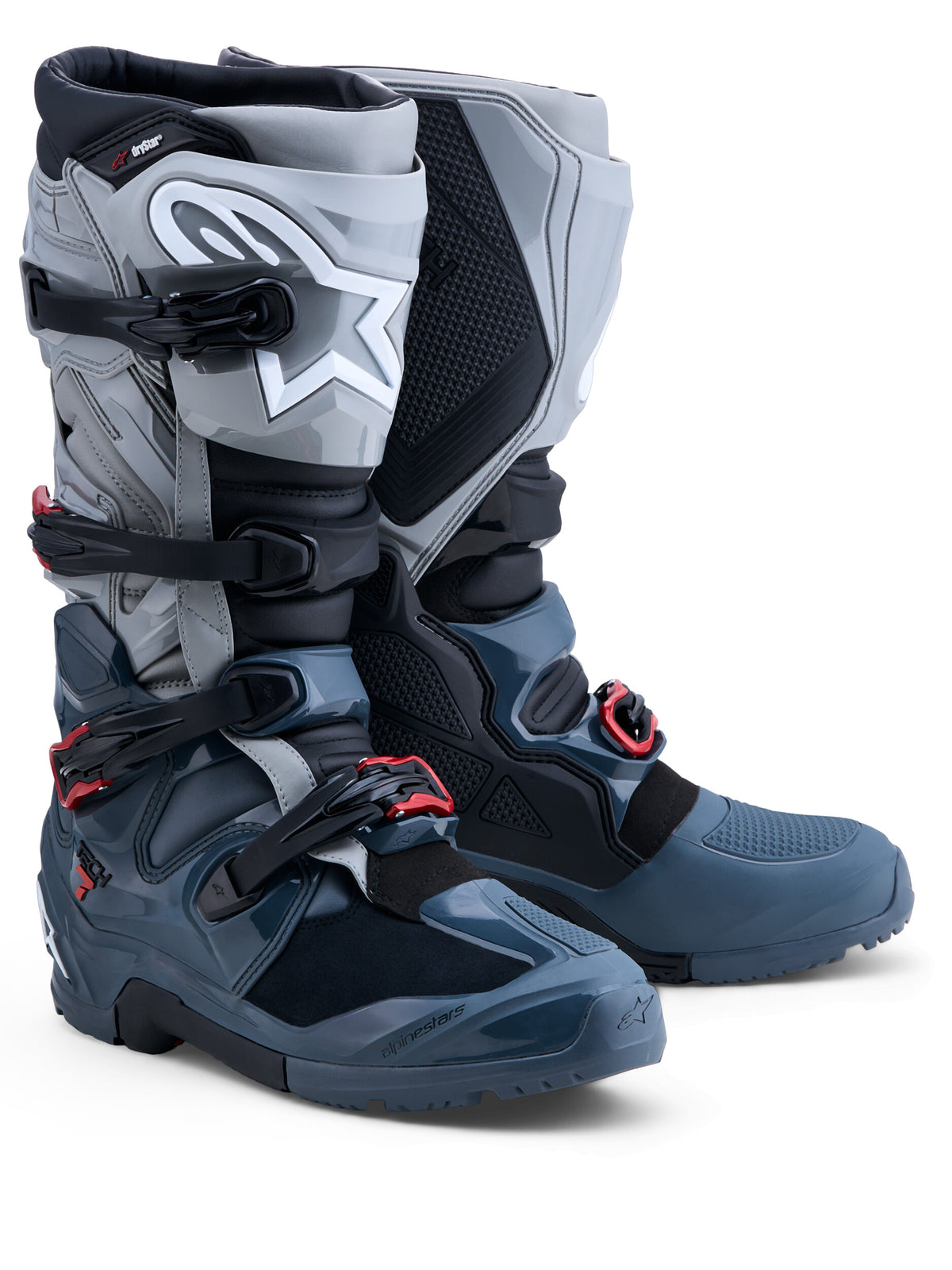 TECH 7 ENDURO DRYSTAR BOOTS DRK GRY/MID GRY/BR RED