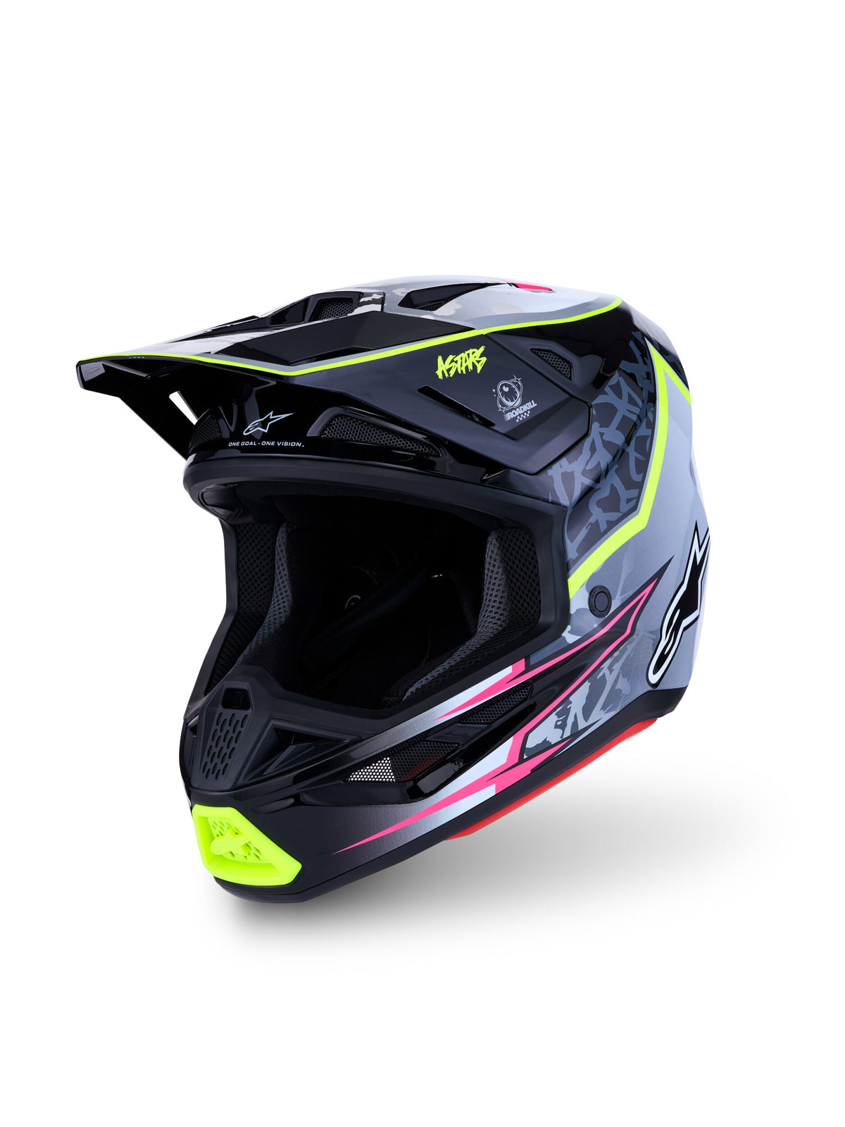 S-M7 BLASTER HELMET ECE06/DOT BLK/GRY/WH/YLLW FLUO GLSY