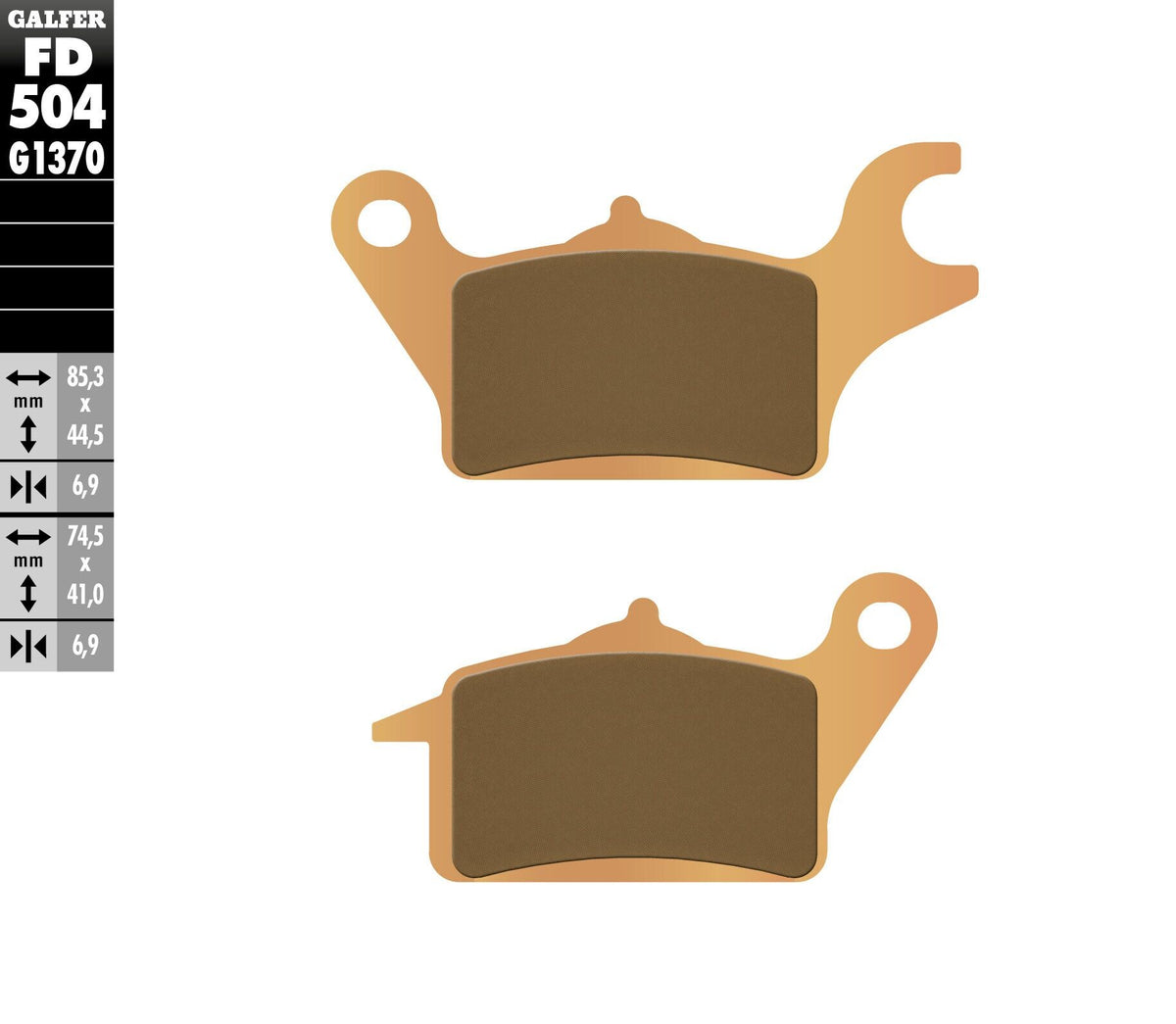 Galfer HH Sintered Brake Pads — Compound 1370 — manufacturer catalog photo
