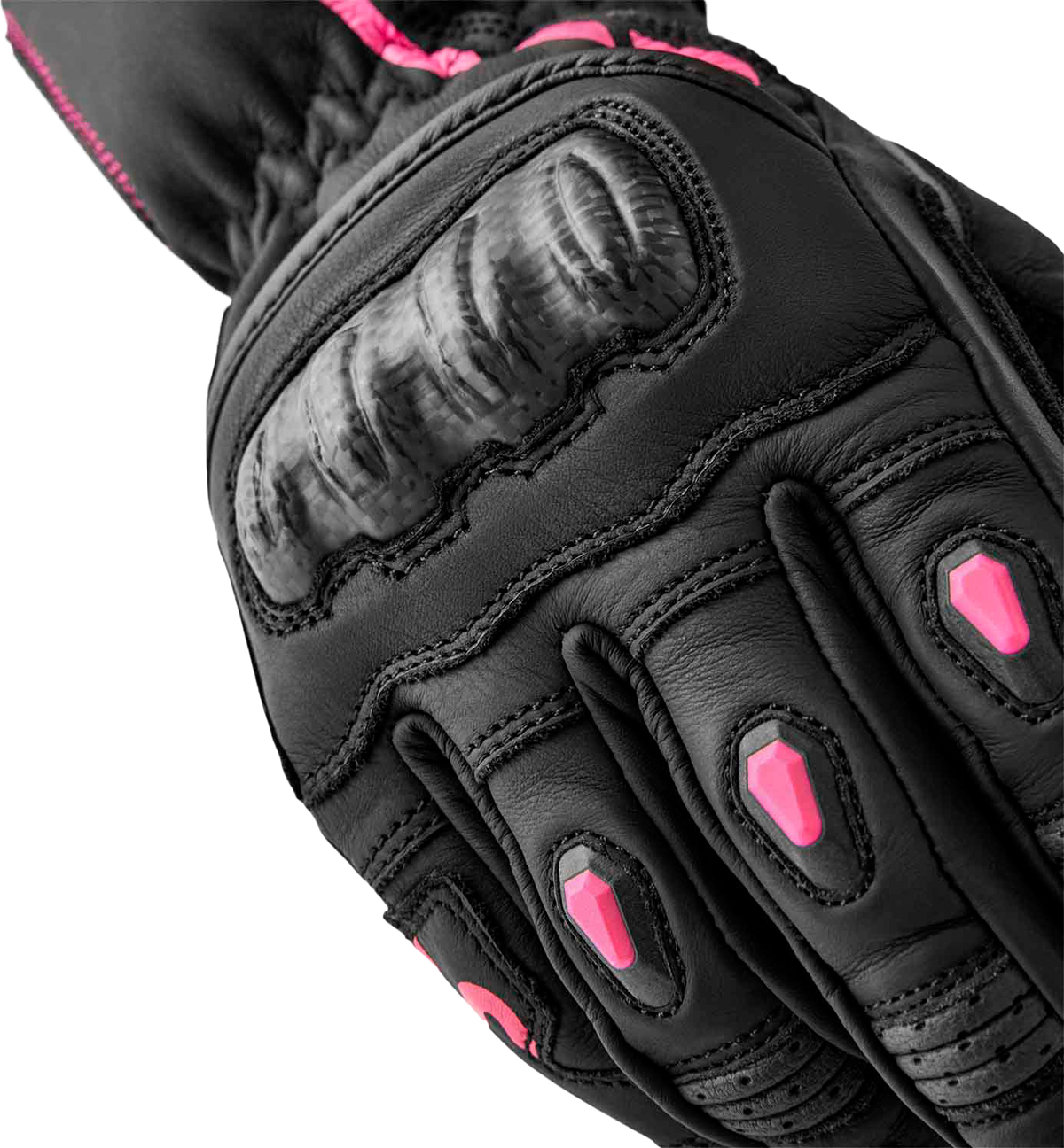 WOMENS S1 GLOVE BLACK/PINK LEATHER