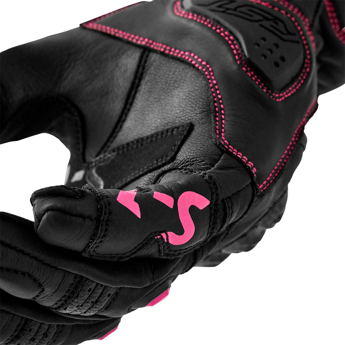 WOMENS S1 GLOVE BLACK/PINK LEATHER