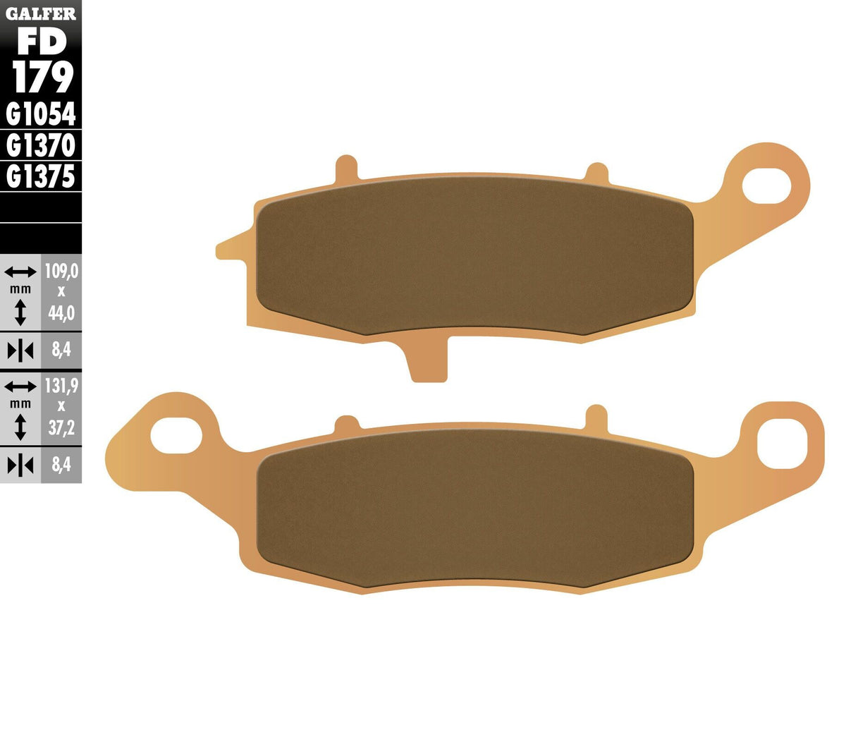 Galfer HH Sintered Brake Pads — Compound 1370 — manufacturer catalog photo