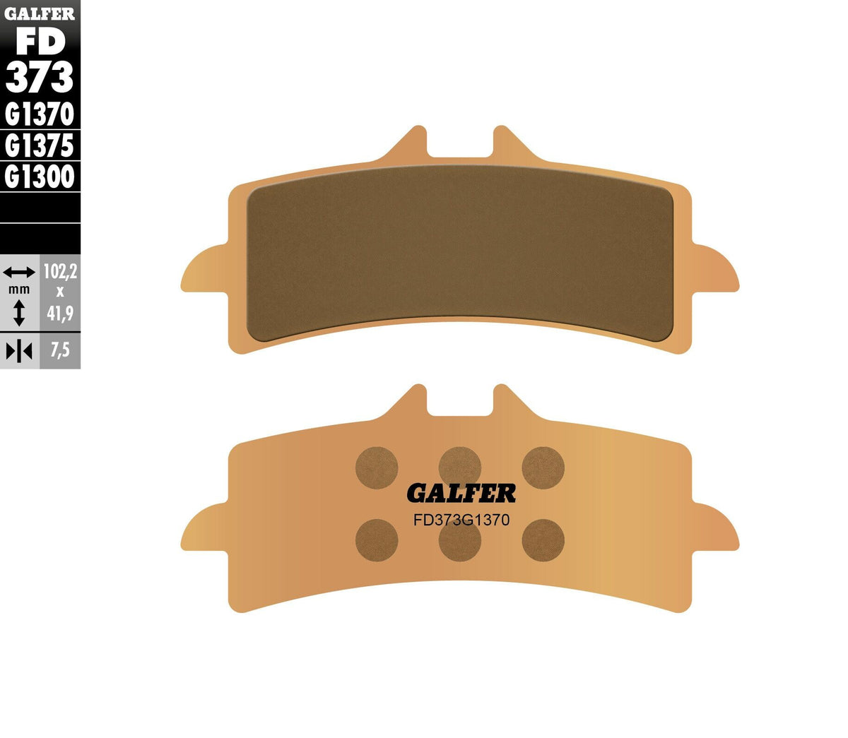 Galfer HH Sintered Brake Pads — Compound 1370 — manufacturer catalog photo