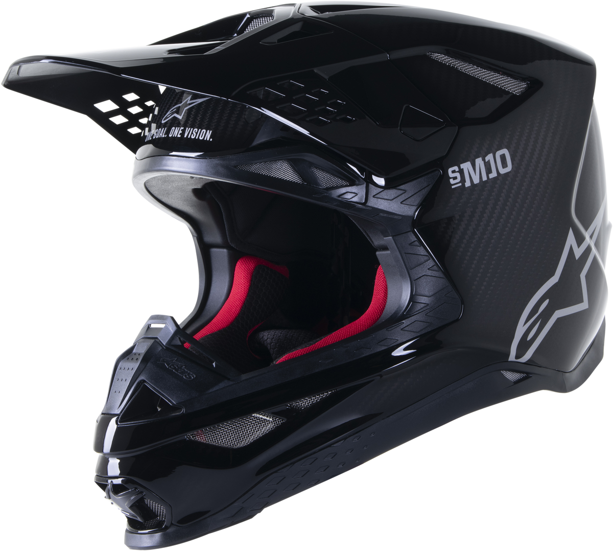 SUPERTECH S-M10 SOLID HELMET BLACK GLOSSY/CARBON