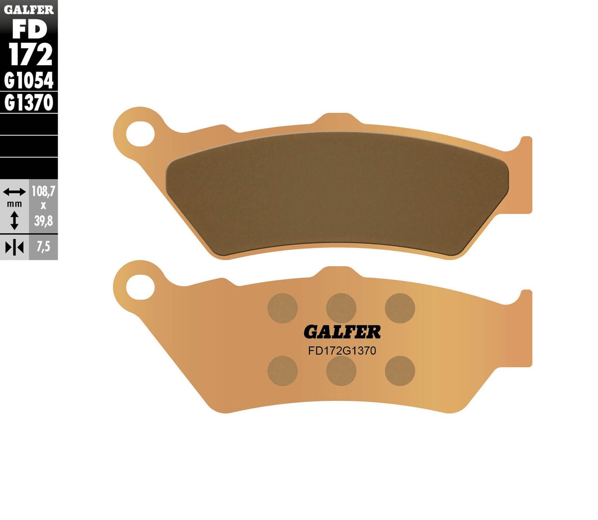 Galfer HH Sintered Brake Pads — Compound 1370 — manufacturer catalog photo