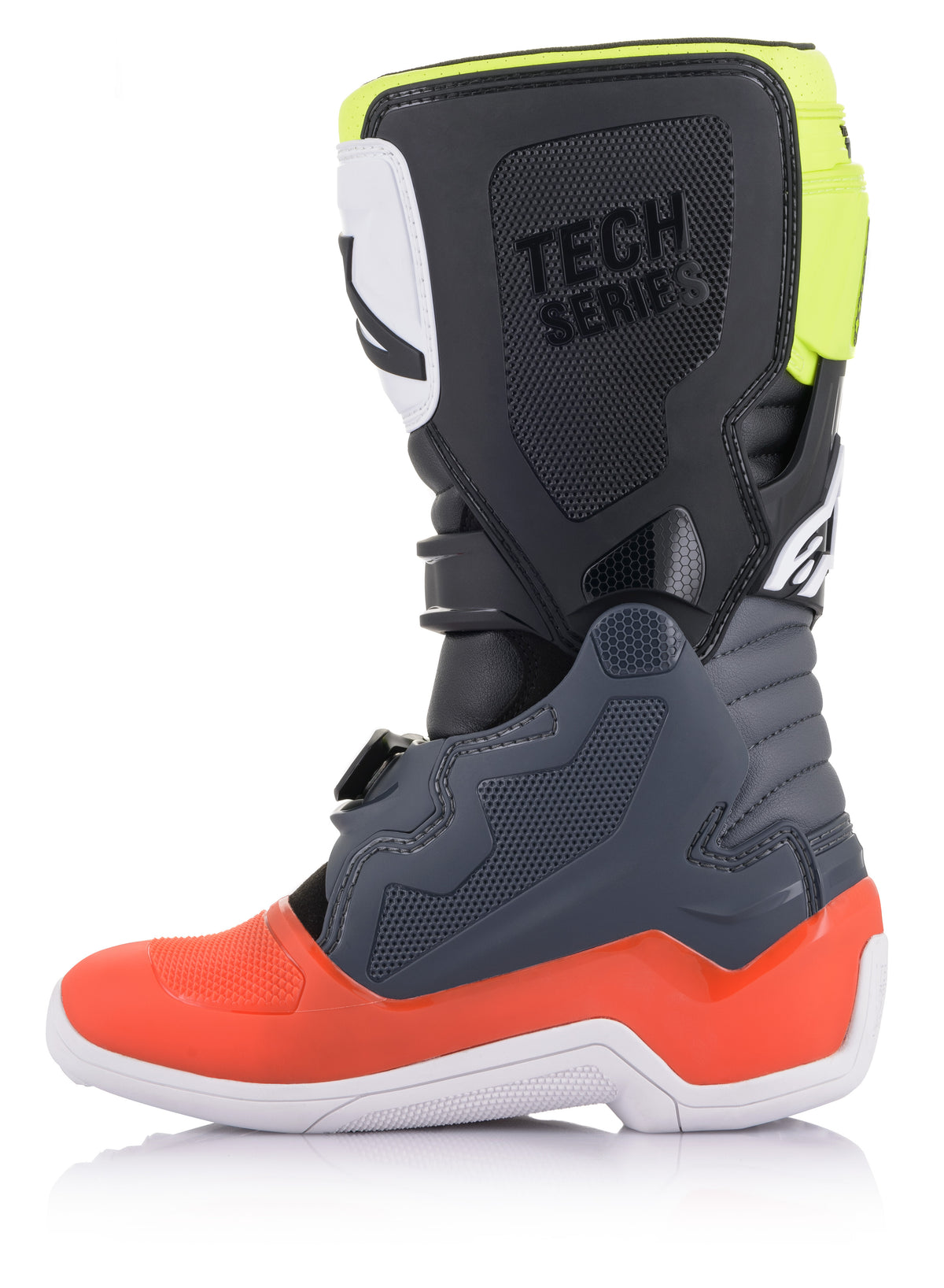 TECH 7S BOOTS DARK GREY/ RED FLUO/YELLOW FLUO