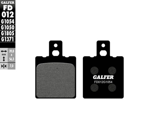 Galfer Semi-Metallic Brake Pads — Compound 1054 — manufacturer catalog photo
