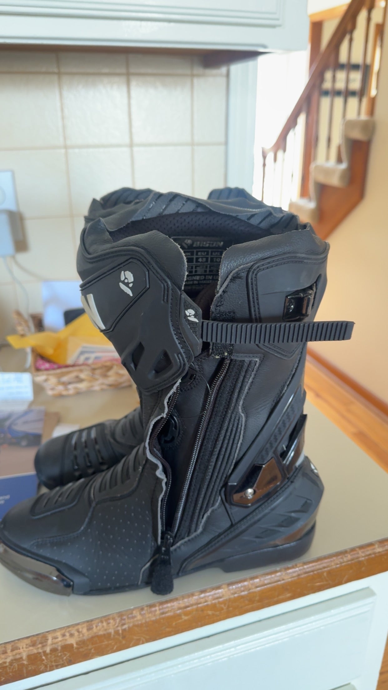 Bison Thor 1 Motorcycle Boot Size 10 US (used)