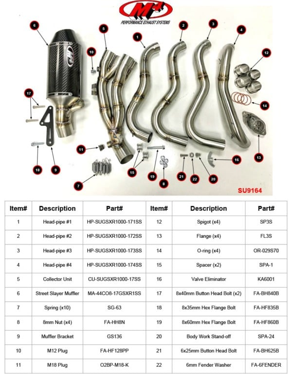 2017 Suzuki GSXR 1000 Street Slayer FS – Carbon – Shop M4 Exhaust