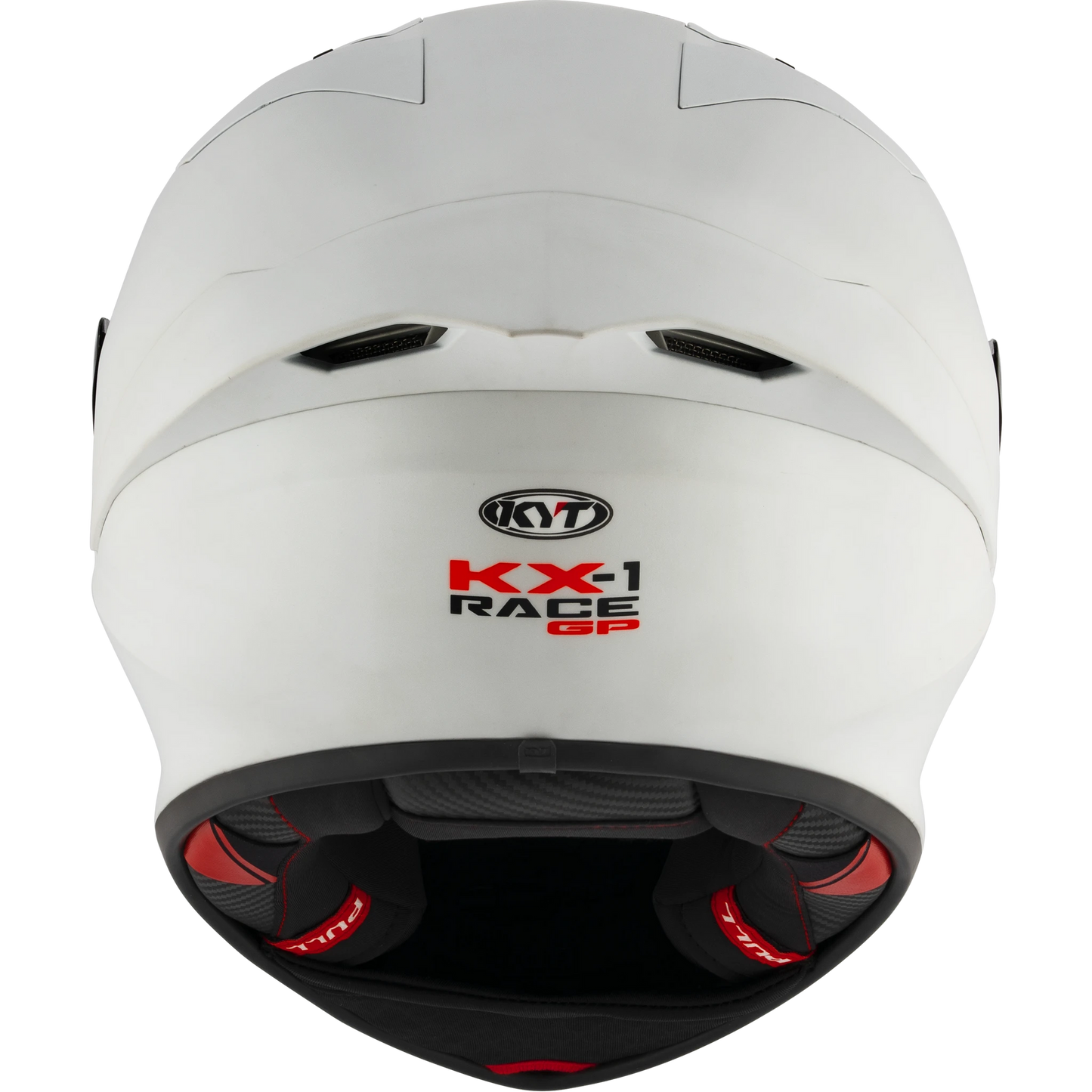 KYT KX-1 Race GP Full Face Motorcycle Helmets  |  Plain Crystal White Matte | KYT Americas