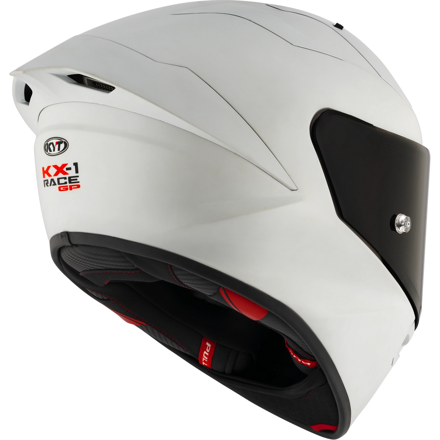 KYT KX-1 Race GP Full Face Motorcycle Helmets  |  Plain Crystal White Matte | KYT Americas
